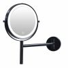 8 Inch 3 Colors LED Lighted, Wall Mounted Makeup Mirror, Double Sided 1X /10X HD Magnifying, 360° Swivel with Extension Arm, Bathroom Vanity Mirror(Bl