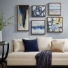 Blue Bliss Abstract 5-piece Gallery Framed Canvas Wall Art Set