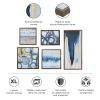 Blue Bliss Abstract 5-piece Gallery Framed Canvas Wall Art Set