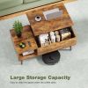 Sweetcrispy Lift Top Coffee Storage Wood Tables with Hidden Compartment Small Dining Desk for Home Living Room Office