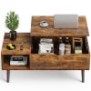 Sweetcrispy Lift Top Coffee Storage Wood Tables with Hidden Compartment Small Dining Desk for Home Living Room Office