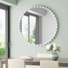 Marlowe Mirror Beaded Round Wall Mirror 36"D