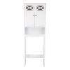 FCH Double Door Fork Toilet Cabinet White