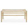 Indoor Bench with Paper Cord,Rubber Wood Legs (39.5"x14.5"x17.5")