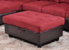 Red Flannel And PVC 3-Piece Couch Living Room Sofa Set A