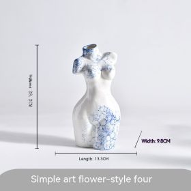 Ceramic Vase Decoration Art Body Small Blue And White Texture Homestay (Option: Vase 3)