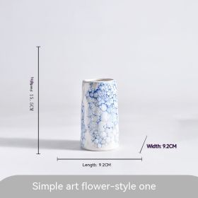 Ceramic Vase Decoration Art Body Small Blue And White Texture Homestay (Option: Vase 1)