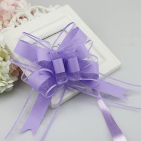 Wedding Car Door Handmade Flowers A Pack (Option: Snow Yarn Light Purple 10)